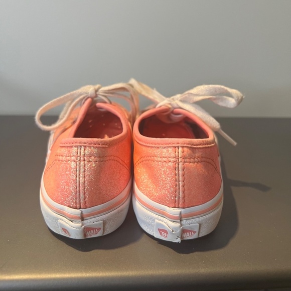 Vans big kids lace up glitter pink sneakers size 2 - Picture 4 of 8